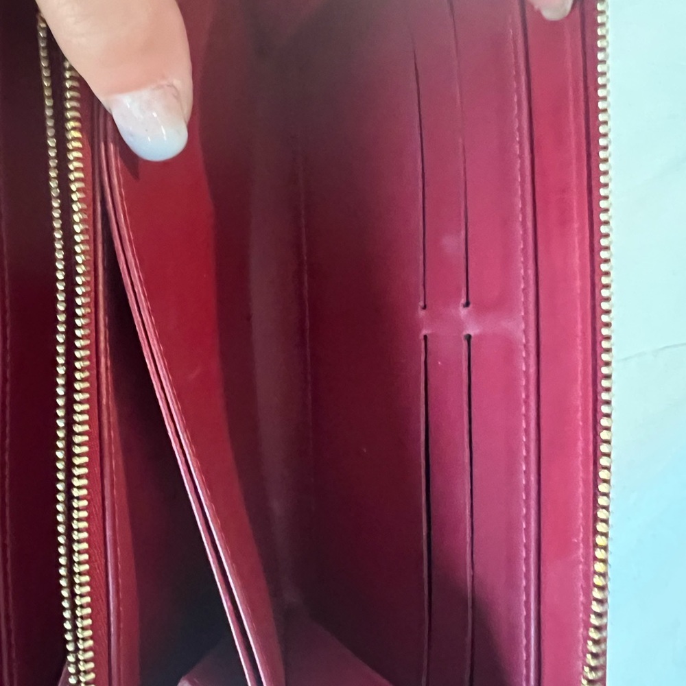 Authentic Red Louis Vuitton wallet. Great used condition. - Picture 8 of 15